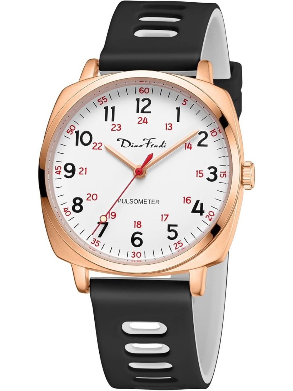 Diaofendi Women's Black Rose Gold Analog Medical Professional Waterproof Watch